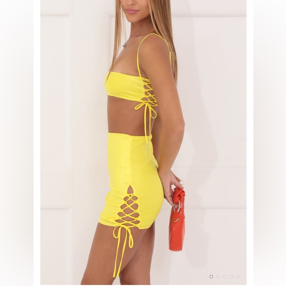 Gillian Two Piece Skirt in Yellow